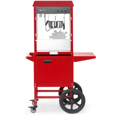 Popcornovač s vozíkem, HENDI, Červená, 230V/1155W, 940x510x(H)1553mm