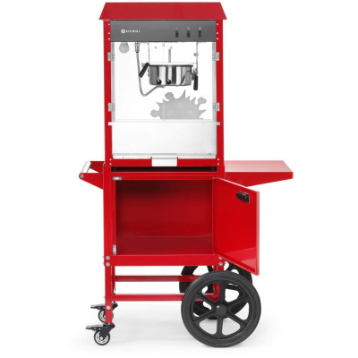 Popcornovač s vozíkem, HENDI, Červená, 230V/1155W, 940x510x(H)1553mm
