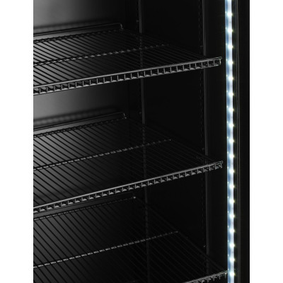 Barová chladnička s podsvíceným panelem, dvoudveřová, Arktic, 512L, Černá, 230V/510W, 585x1120x(H)1900mm
