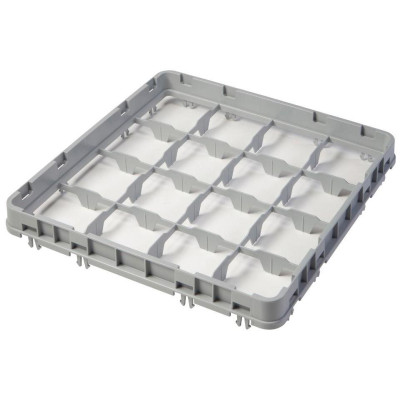 Nástavec koše half drop 500x500 mm šedý, model E2, Cambro, počet přihrádek: 16 (4x4), rozměr přihrádky: 111x111 mm, Světle šedá,