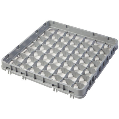 Nástavec koše half drop 500x500 mm šedý, model E2, Cambro, počet přihrádek: 49 (7x7), rozměr přihrádky: 62x62 mm, Světle šedá, 4