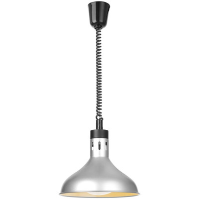 Výškově nastavitelná ohřívací lampa, zvonovitý tvar, HENDI, Stříbrná, 230V/250W, ⌀295x(H)207mm