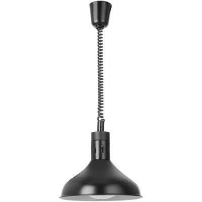 Výškově nastavitelná ohřívací lampa, zvonovitý tvar, HENDI, Černá, 230V/250W, ⌀295x(H)207mm