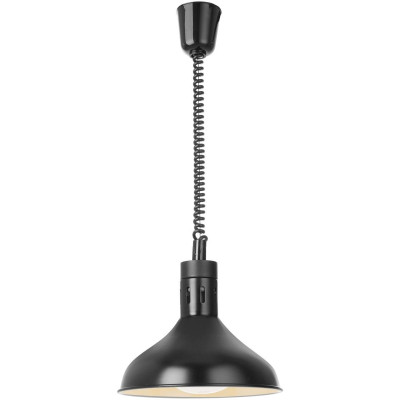 Výškově nastavitelná ohřívací lampa, zvonovitý tvar, HENDI, Černá, 230V/250W, ⌀295x(H)207mm