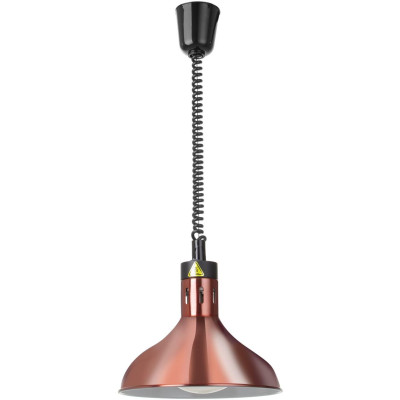 Výškově nastavitelná ohřívací lampa, zvonovitý tvar, HENDI, Měděná, 230V/250W, ⌀295x(H)207mm