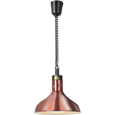 Výškově nastavitelná ohřívací lampa, zvonovitý tvar, HENDI, Měděná, 230V/250W, ⌀295x(H)207mm