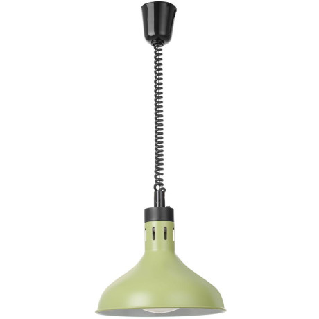 Výškově nastavitelná ohřívací lampa, zvonovitý tvar, HENDI, Zelená, 230V/250W, ⌀295x(H)207mm