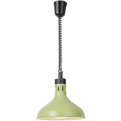Výškově nastavitelná ohřívací lampa, zvonovitý tvar, HENDI, Zelená, 230V/250W, ⌀295x(H)207mm