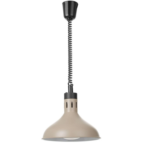 Výškově nastavitelná ohřívací lampa, zvonovitý tvar, HENDI, Béžová, 230V/250W, ⌀295x(H)207mm