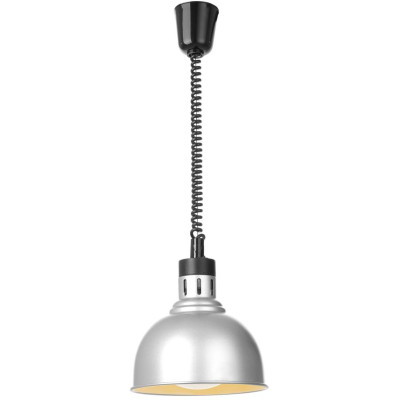 Výškově nastavitelná ohřívací lampa, kupolová, HENDI, Stříbrná, 230V/250W, ⌀250x(H)207mm