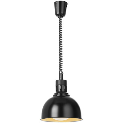 Výškově nastavitelná ohřívací lampa, kupolová, HENDI, Černá, 230V/250W, ⌀250x(H)207mm