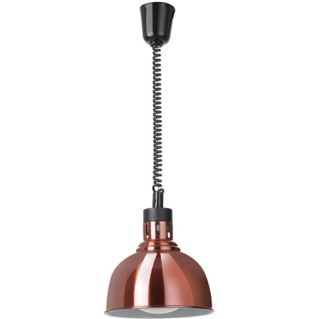 Výškově nastavitelná ohřívací lampa, kupolová, HENDI, Měděná, 230V/250W, ⌀250x(H)207mm