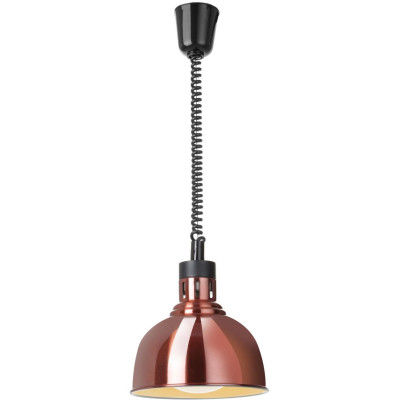 Výškově nastavitelná ohřívací lampa, kupolová, HENDI, Měděná, 230V/250W, ⌀250x(H)207mm