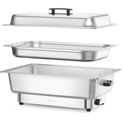 Elektrický ohřívač pokrmů Pollina, HENDI, Profi Line, 9L, Stříbrná, 230V/900W, 587x440x(H)273mm
