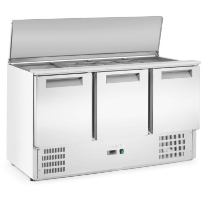 Třídveřový chlazený salátový stůl s odklápěcím víkem, Arktic, 219L, 230V/155W, 700x1365x(H)860mm