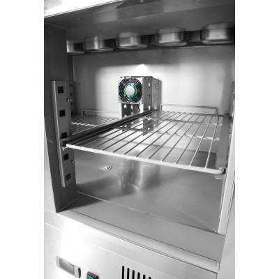 Dvoudveřový chladicí stůl s nástavcem, Arktic, 146L, 230V/143W, 700x900x(H)990mm