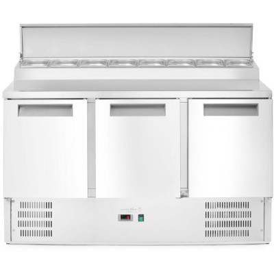 Třídveřový chladicí stůl s nástavcem, Arktic, 219L, 230V/152W, 700x1365x(H)990mm