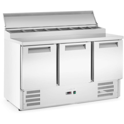 Třídveřový chladicí stůl s nástavcem, Arktic, 219L, 230V/152W, 700x1365x(H)990mm