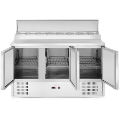 Třídveřový chladicí stůl s nástavcem, Arktic, 219L, 230V/152W, 700x1365x(H)990mm