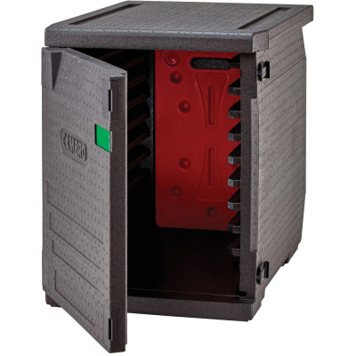 Termoizolační box Cam GoBox s předním plněním pro nádoby 600x400 mm, s 9 vestavěnými drážkami, Cambro, 126 l, s 9 drážkami, 126L