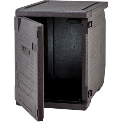 Termoizolační box Cam GoBox s předním plněním pro nádoby 600x400 mm, bez drážek, Cambro, 155 l, bez drážek, 155L, Černá, 770x540
