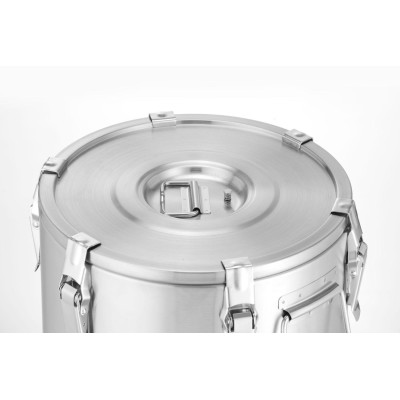 Izolovaný přenosný kontejner – se závitníkem, HENDI, Profi Line, 20L, Stříbrná, ⌀330x(H)360mm