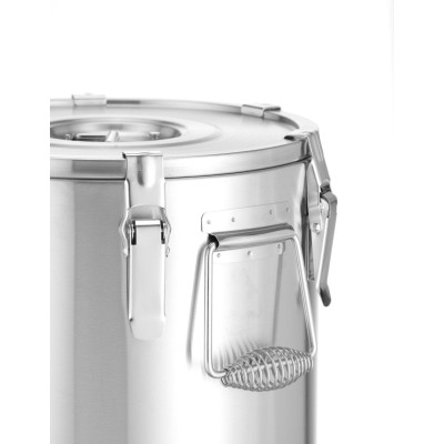 Izolovaný přenosný kontejner – se závitníkem, HENDI, Profi Line, 20L, Stříbrná, ⌀330x(H)360mm