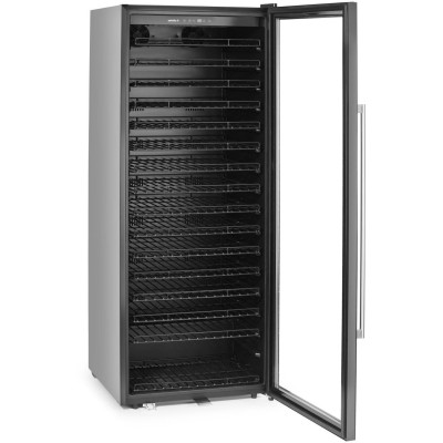 Vinotéka, 1zónová, 224 lahví, Arktic, Černá, 690x700x(H)1834mm