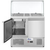 Dvoudveřový chlazený salátový stůl se skleněným nástavcem, Arktic, 169L, 230V/310W, 700x900x(H)1300mm