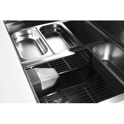 Dvoudveřový chlazený salátový stůl s odklápěcím víkem, Arktic, 169L, 230V/310W, 700x915x(H)875mm