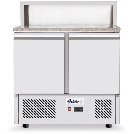 Dvoudveřový chlazený stůl s nástavcem a žulovou pracovní deskou, Arktic, 169L, 230V/310W, 700x900x(H)1082mm