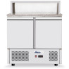 Dvoudveřový chlazený stůl s nástavcem a žulovou pracovní deskou, Arktic, 169L, 230V/310W, 700x900x(H)1082mm