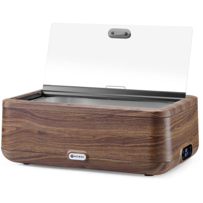 Chafing dish UNIQ, HENDI, designed by Robert Bronwasser, GN 1/1, Dřevo, 230V/700W, 607x402x(H)245mm