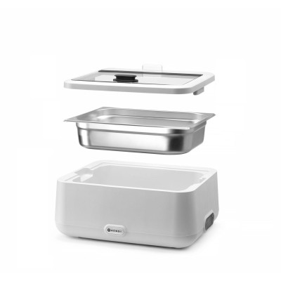 Chafing dish UNIQ, HENDI, designed by Robert Bronwasser, GN 2/3, Bílá, 230V/500W, 433x403x(H)248mm