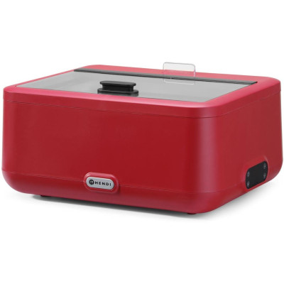 Chafing dish UNIQ, HENDI, designed by Robert Bronwasser, GN 2/3, Červená, 230V/500W, 433x403x(H)248mm