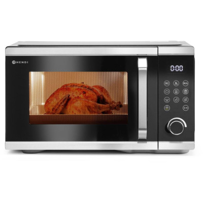 Mikrovlnná trouba s funkcí air fryer., HENDI, 26,4L, Černá, 230-240V/1500W, 523x451x(H)300mm