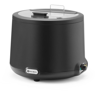 Kotel na polívku UNIQ, analogové ovládání, HENDI, 8L, Černá, 230V/500W, 367x385x(H)325mm