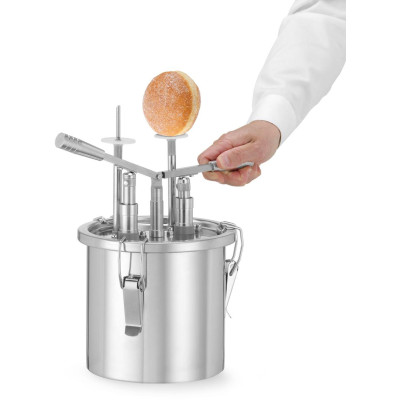 Dávkovač náplně do koblih, HENDI, 4,5L, Stříbrná, 330x240x(H)390mm