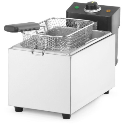 Hluboká fritéza, HENDI, Budget Line, GN 1/3, 4L, Stříbrná, 230V/2800W, 184x404x(H)258mm