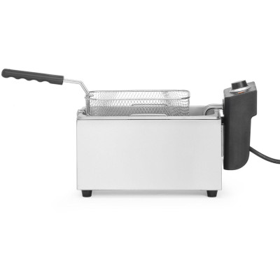 Hluboká fritéza, HENDI, Budget Line, GN 1/3, 4L, Stříbrná, 230V/2800W, 184x404x(H)258mm