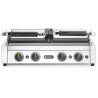 Kontaktní gril, dvojitý gril s časovačem, HENDI, Stříbrná, 220-240V/3600W, 570x375x(H)216mm, Obdélníkové