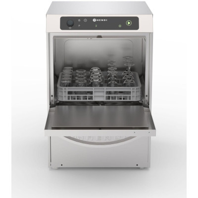 Myčka nádobí 35x35, elektronické ovládání, HENDI, Profi Line, Stříbrná, 230V/2970W, 423x466x(H)639mm