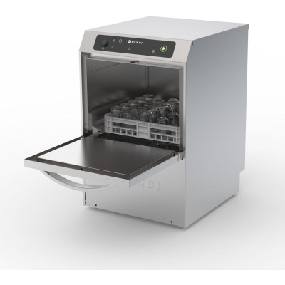 Myčka nádobí 35x35, elektronické ovládání, HENDI, Profi Line, Stříbrná, 230V/2970W, 423x466x(H)639mm