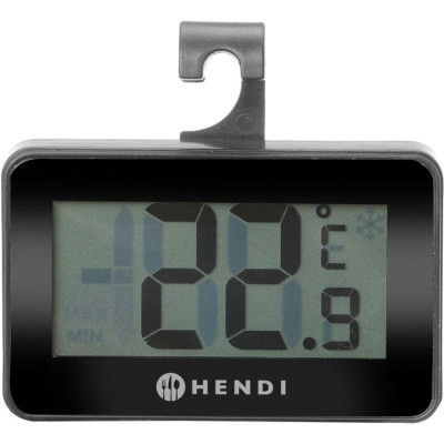 Digitální teploměr do lednice, HENDI, Černá, 67x62x(H)12mm