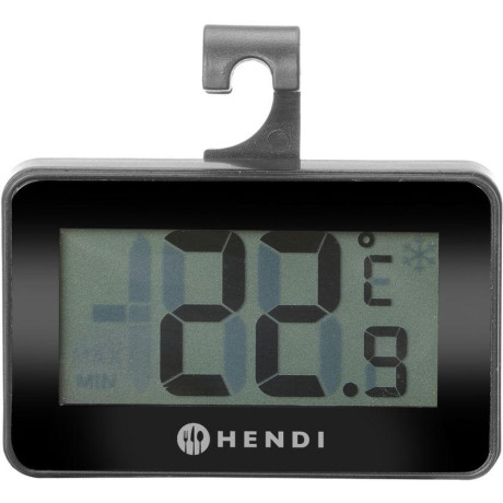 Digitální teploměr do lednice, HENDI, Černá, 67x62x(H)12mm