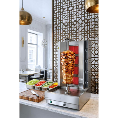 Plynový gril na kebab, HENDI, 230V/13200W, 13,2kW, 537x639x(H)1013mm