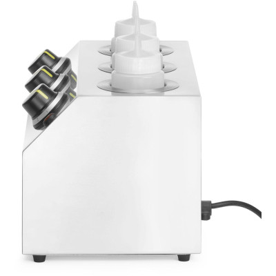 Ohřívač omáček, HENDI, 3x0,65L, Stříbrná, 220-240V/600W, 395x239x(H)211mm