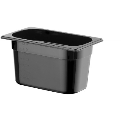 Nádoba GN 1/4 COOL, HENDI, COOL, GN 1/4, 3,8L, Černá, 265x163x(H)150mm
