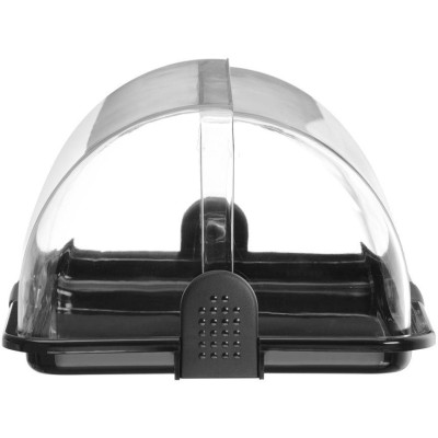 Roll-top vitrína, HENDI, Černá, 380x260x(H)170mm, Obdélníkové