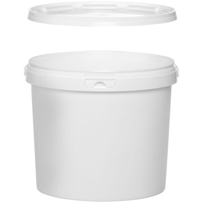 Kbelík, HENDI, Tisknutelná/etiketovací plocha: 645x160 mm, 5,8L, Bílá, ⌀260x(H)195mm